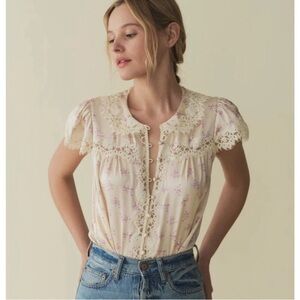 ISO Doen Cream Floral Lace Blouse!!